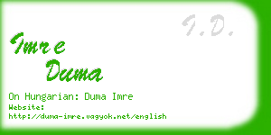 imre duma business card